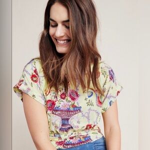 Maeve by Anthropologie Garden Silk Blouse